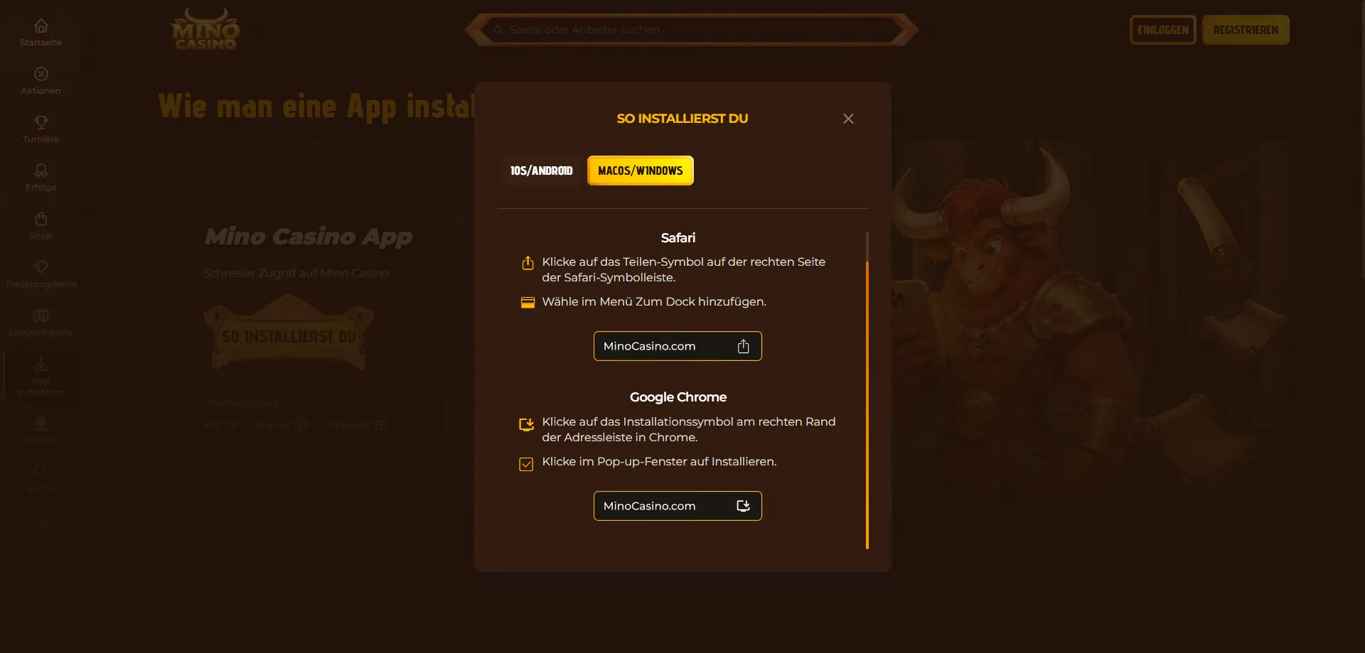 Mino Casino App – Mobile Spielerfahrung auf iOS und Android
